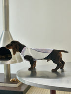 Ivory & Lavender Brocade Dog Cape – Pearl Frog Closure