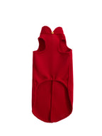 Crimson Dog Coat – Teal Brocade Back Panel