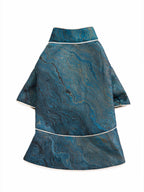 Deep Teal Agate Brocade Dog Coat – Pink Frog Closures
